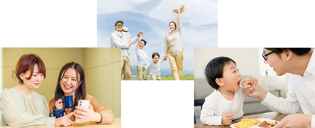 親子、夫婦、同性同士の写真